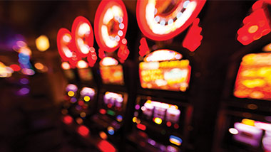 blurred slot machines