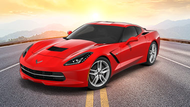 Brand new red Corvette